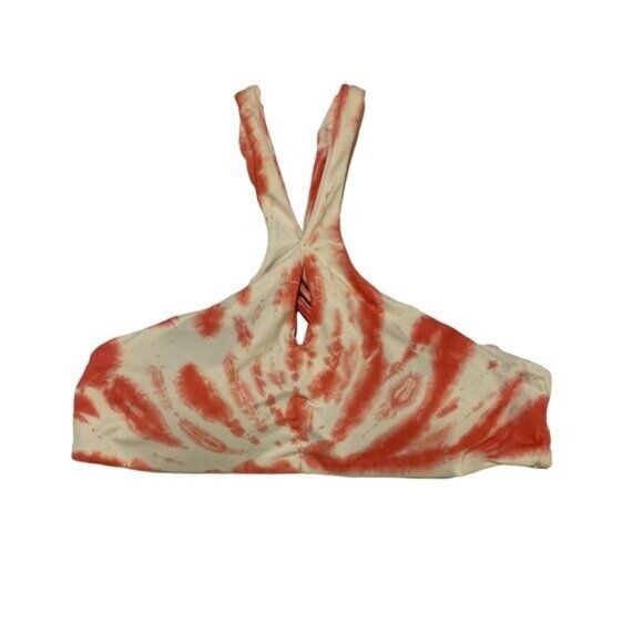 Lucky Brand Bikini Top Small Orange Swim Padded Boho Festival Beach - Picture 1 of 3